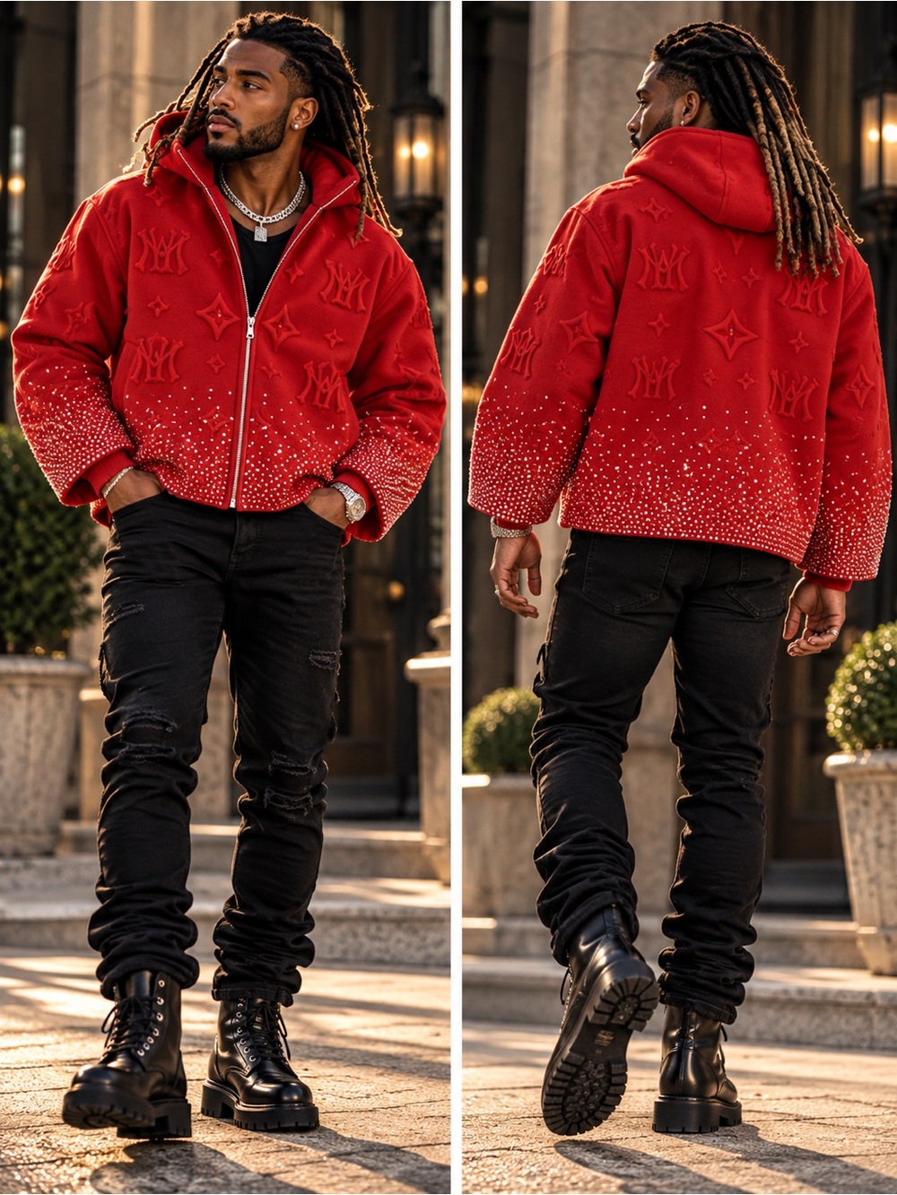 Watson Monogram Big Puffer Jacket (Hooded)